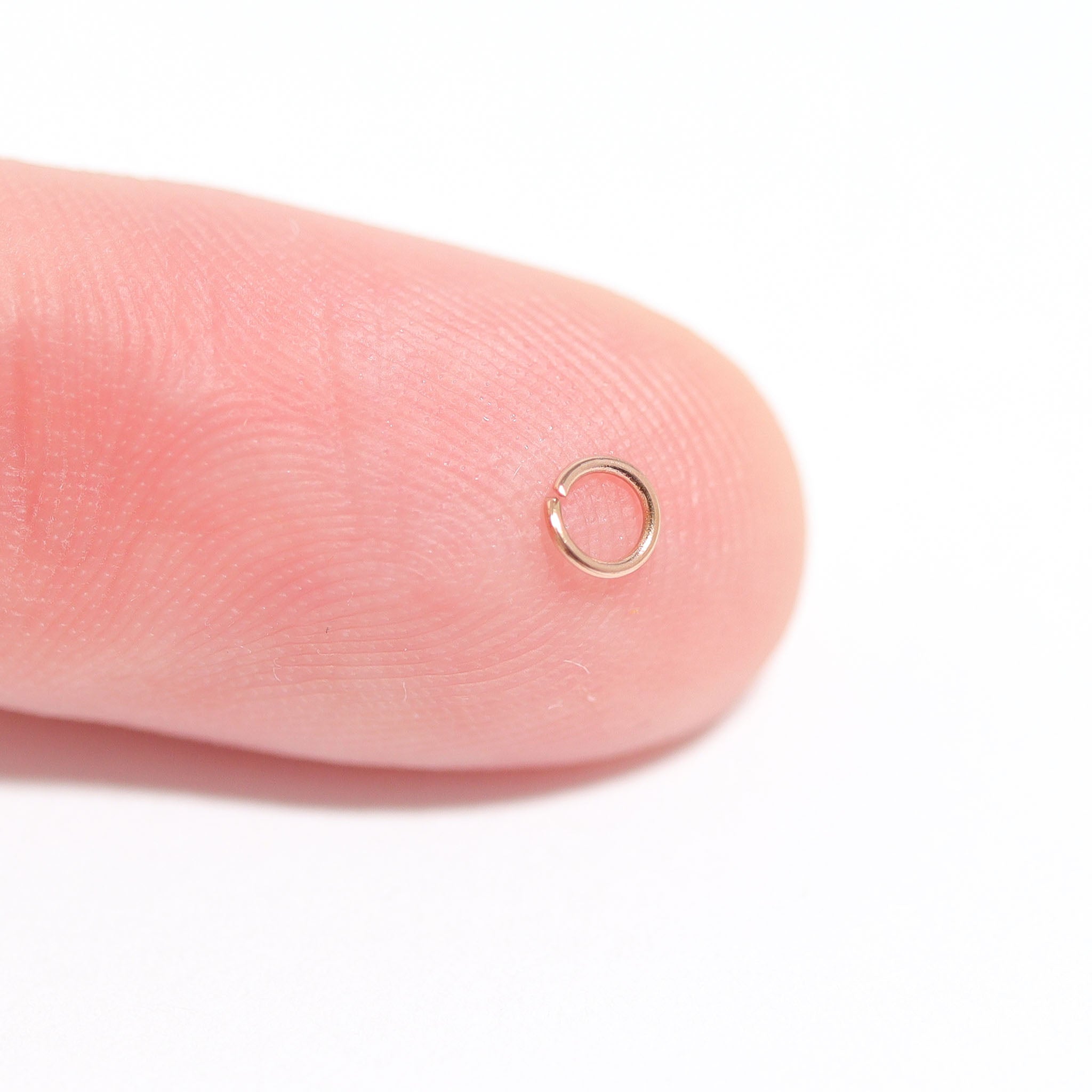 10 Pack 10K Solid Rose Gold Open Jump Rings / ENC0027、mySite、dreamappss