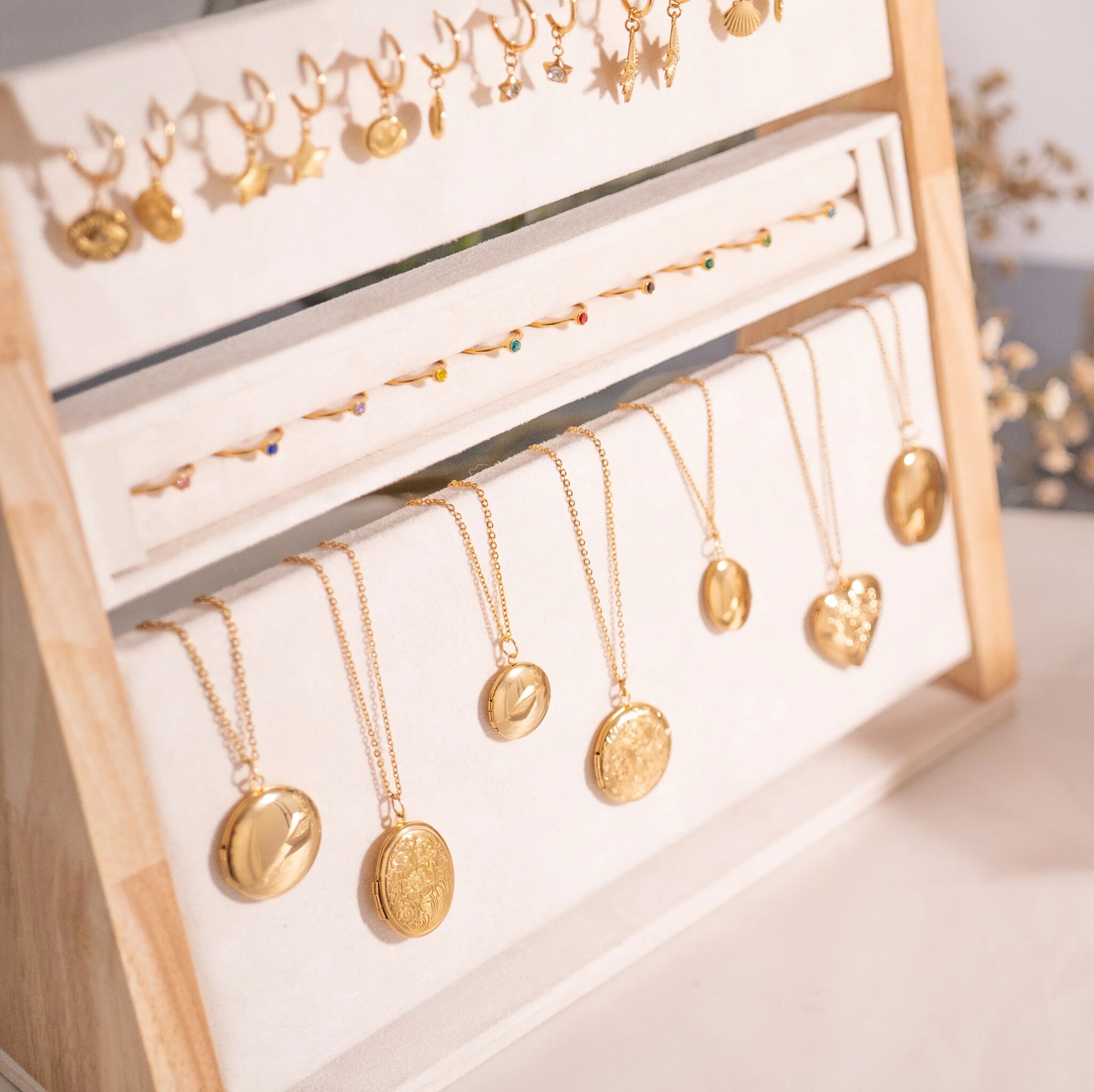 18K Gold PVD Stainless Steel Locket Set / BND0069、mySite、dreamappss