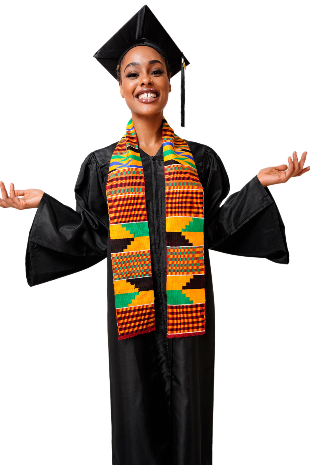Kente Hand Woven Kente Cloth Graduation Stole / Sash DPKS200S、mySite、solidvoid
