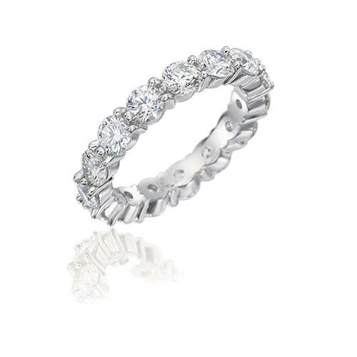 Gumuchian Cascade Riviera 18k White Gold Diamond Eternity Wedding Band、mySite、hinf8tx79