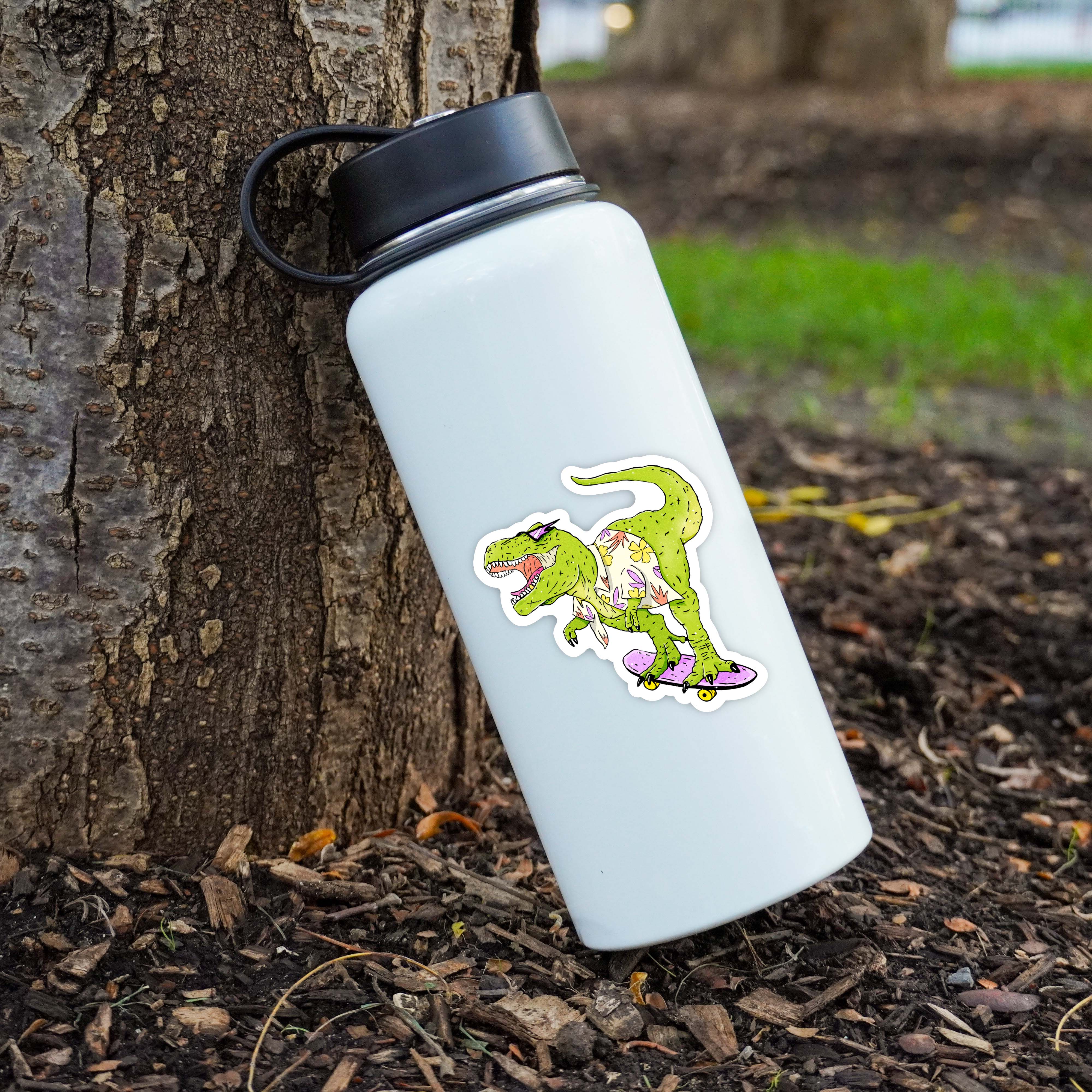  Rad Skateboard T-Rex Dinosaur Sticker、mySite、elrpsem3k