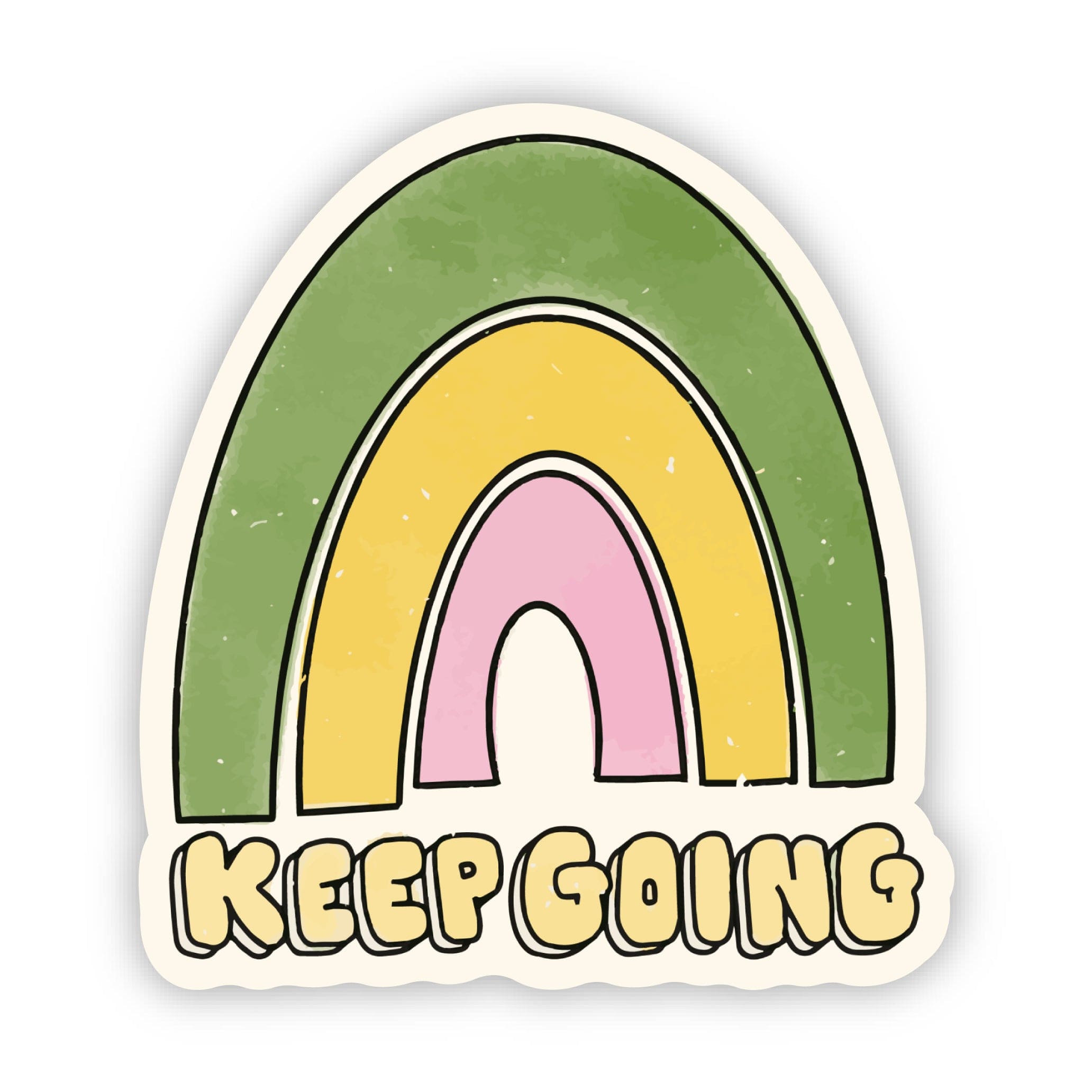  Keep Going Rainbow Inspirational Spring Text Sticker、mySite、ghnorth