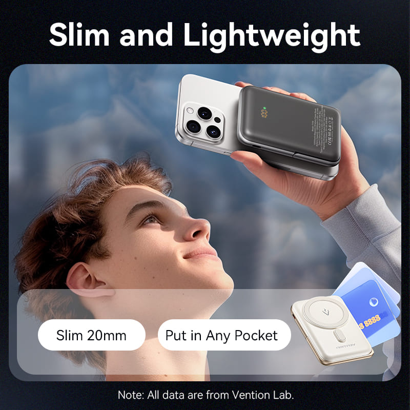 Vention 10000mAh Magnetic Wireless Power Bank 20W、mySite、fannypackpong