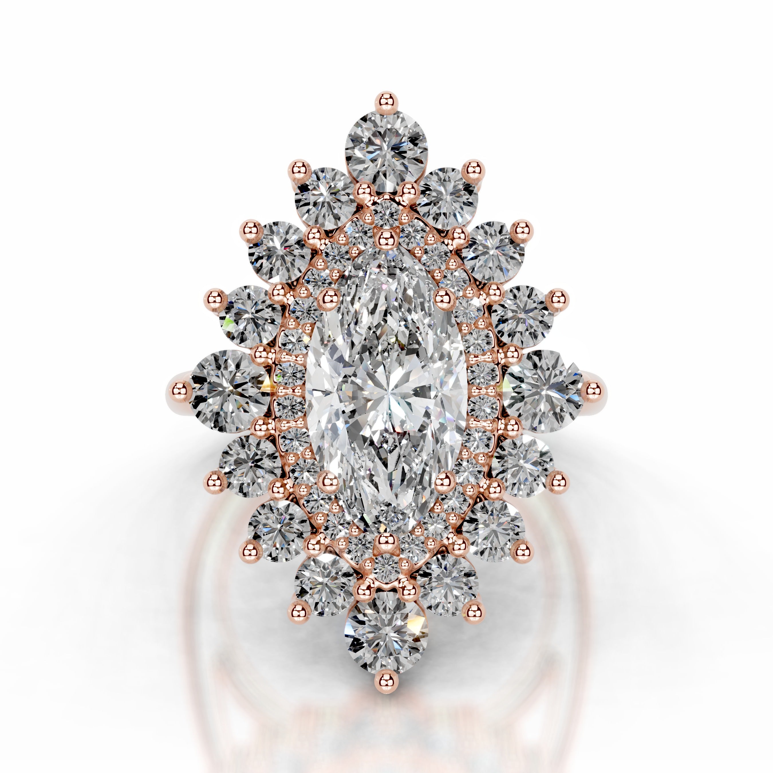 Bruna Lab Grown Diamond Ring - 14K Rose Gold、mySite、hinf8tx79