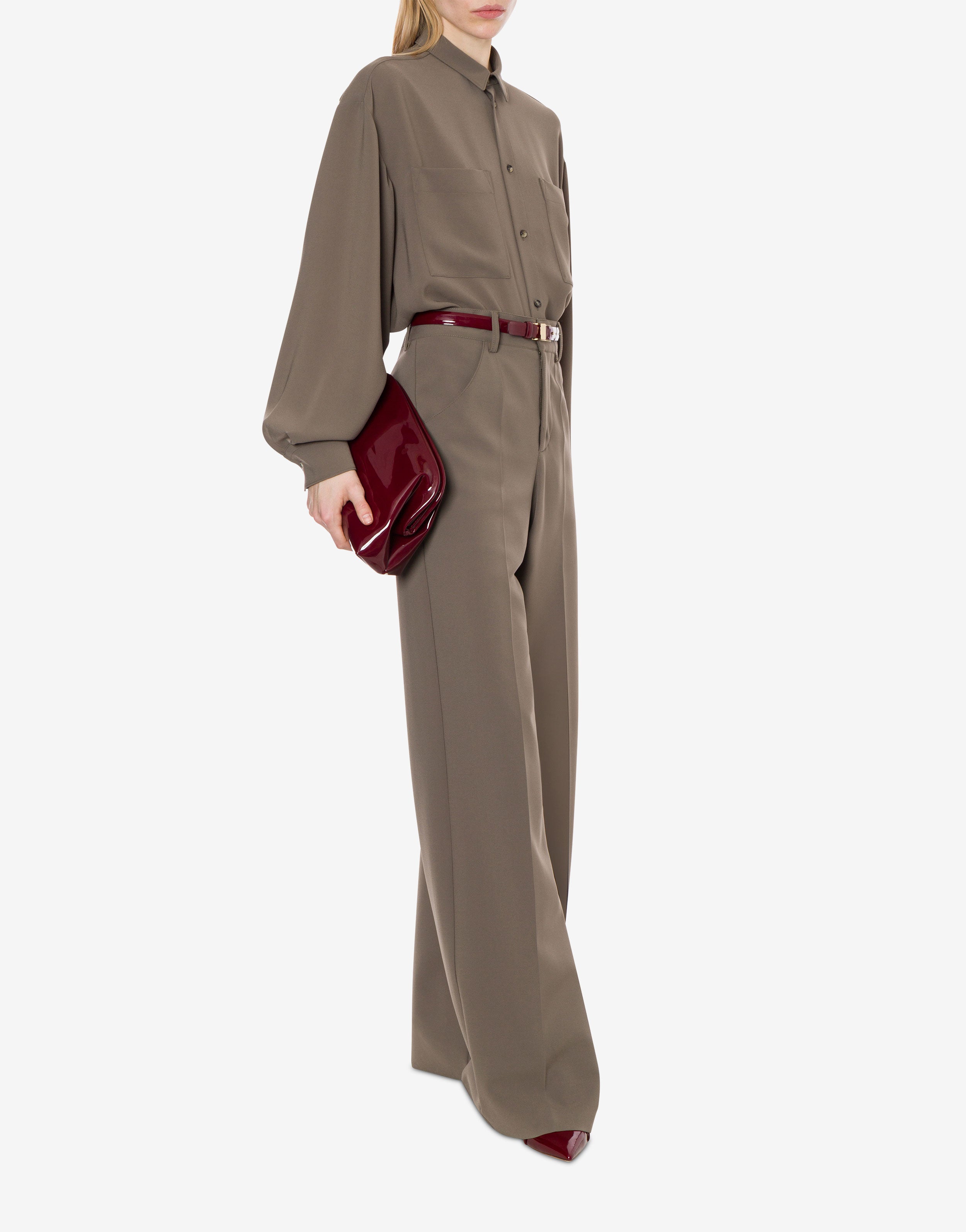 Pantalone oversize in crepe leggera、mySite、aoinhome