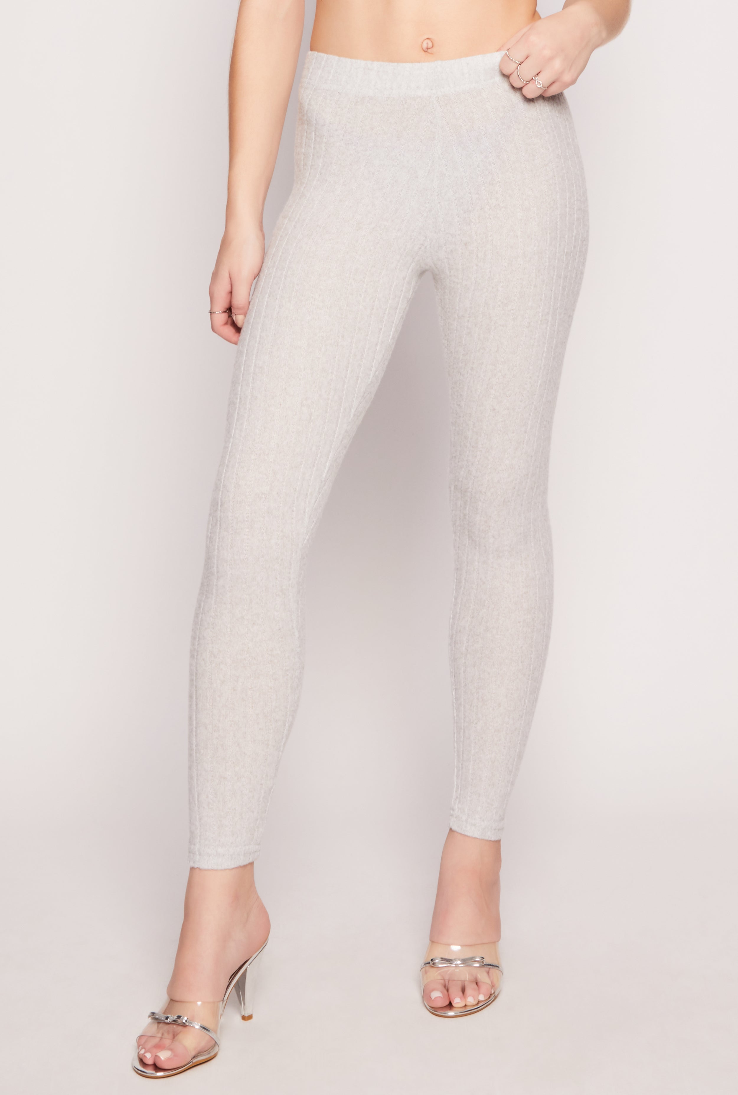 Brushed Ribbed Knit Leggings、mySite、camillekostekn