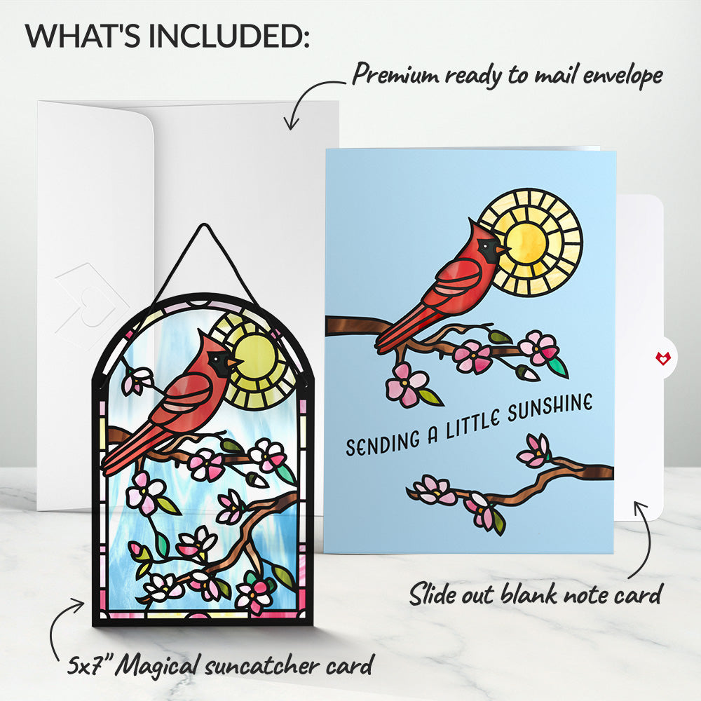 Sending Sunshine Cardinal Suncatcher Card、mySite、solidvoid