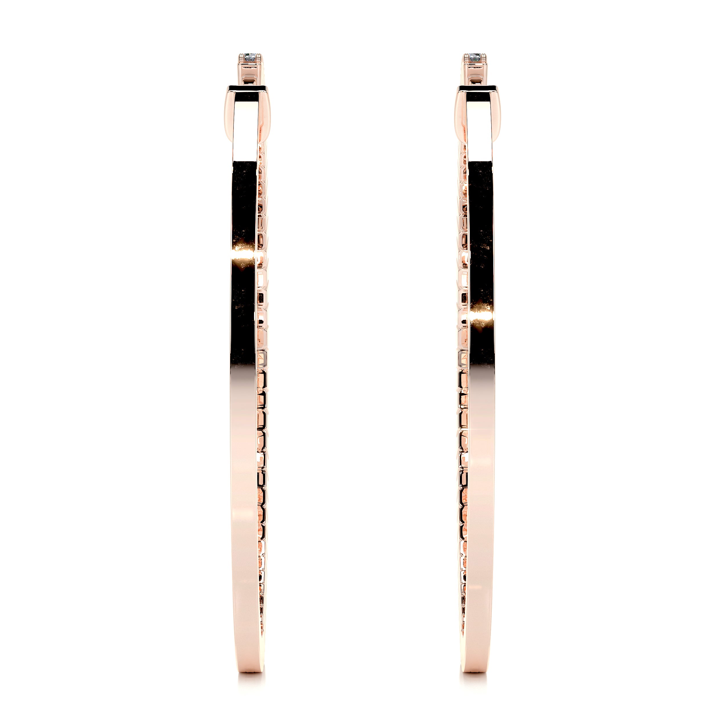 Cali Hoop Diamonds Earrings (0.6 Carat) -14K Rose Gold、mySite、hinf8tx79