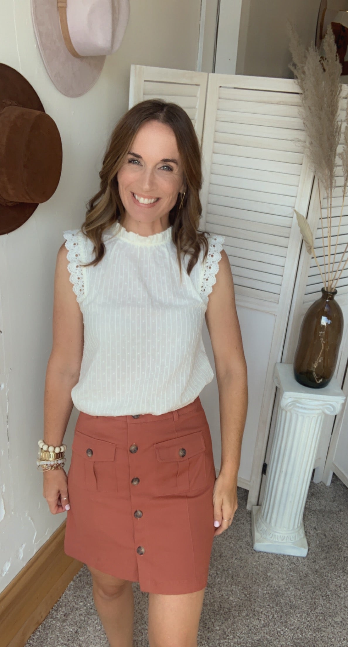 Maddie Pocket Button Skirt、mySite、garagedoors4me