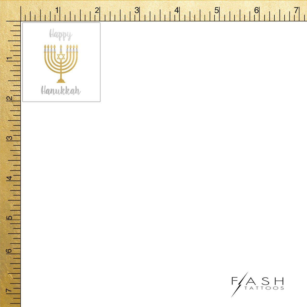 Happy Hanukkah Menorah Temporary Flash Tattoos、mySite、topwebapps