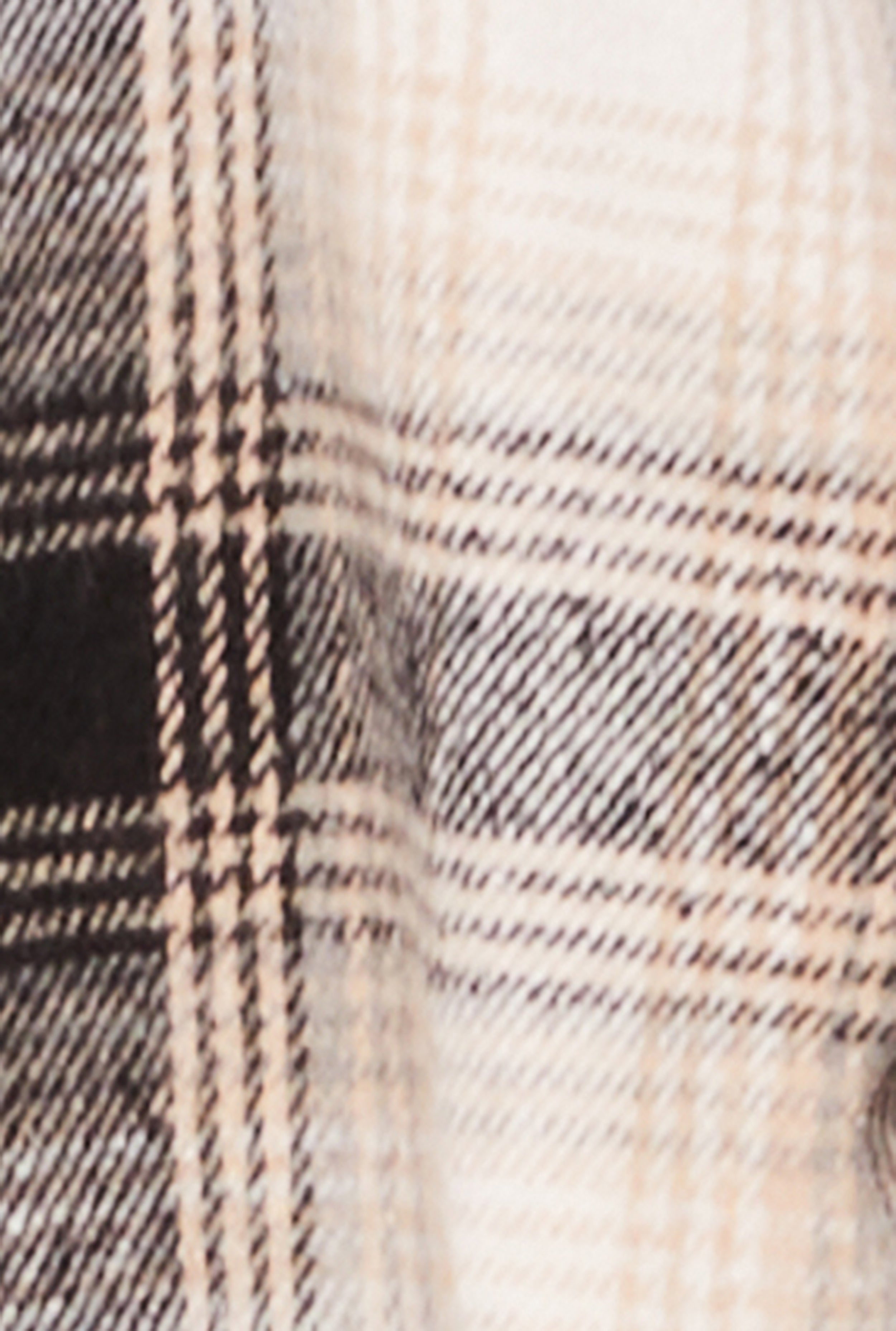 Plus Size Frayed Hem Plaid Shacket、mySite、camillekostekn