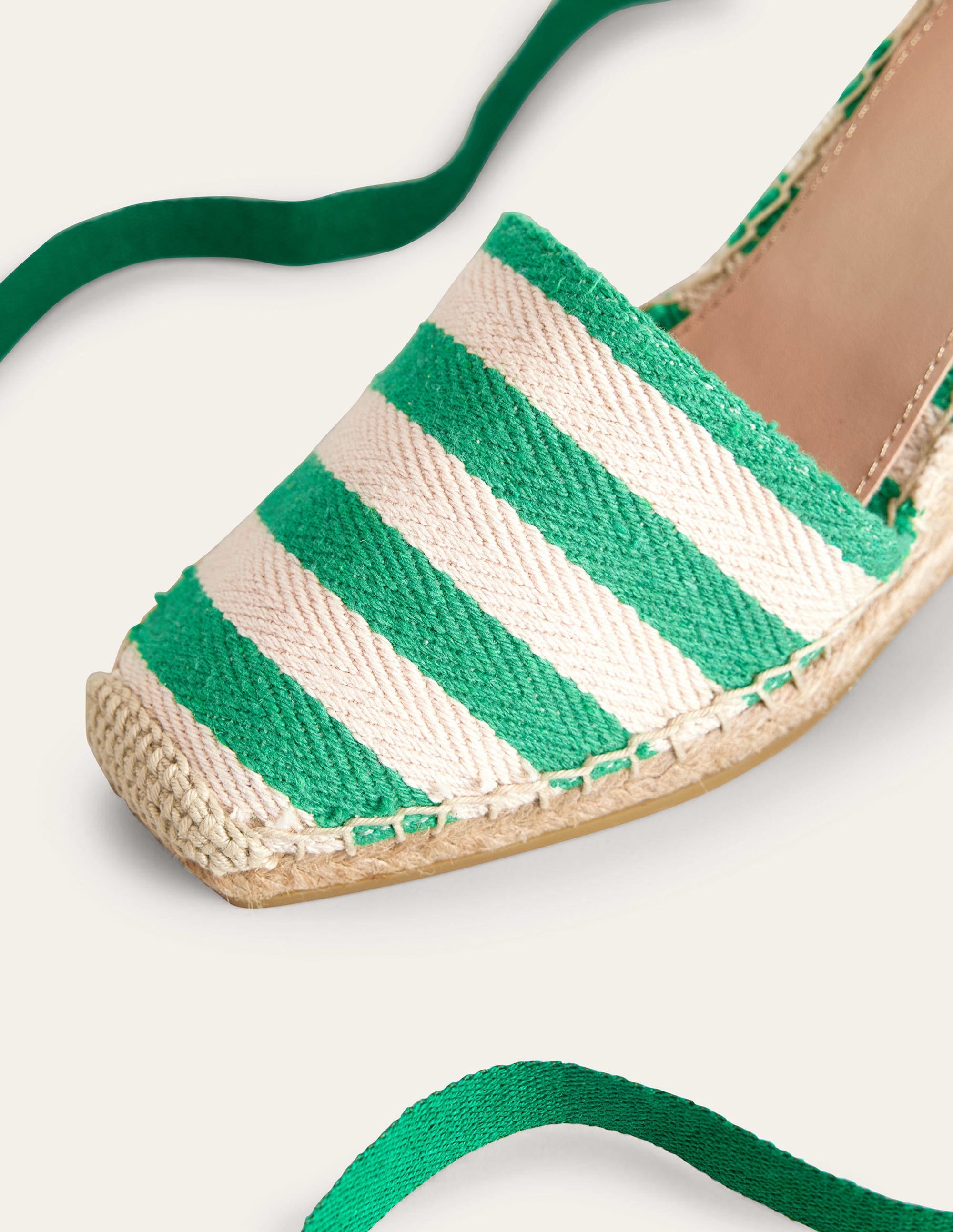  Esme Espadrille Wedges-Green Stripe、mySite、ashleygrahame