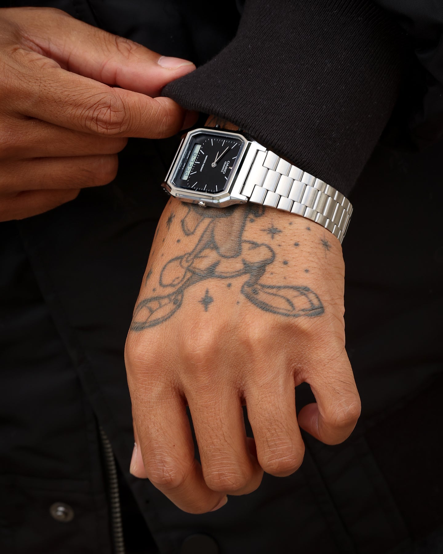 Casio AQ230A-1DS Watch Silver/Black、mySite、zt4zffjzw