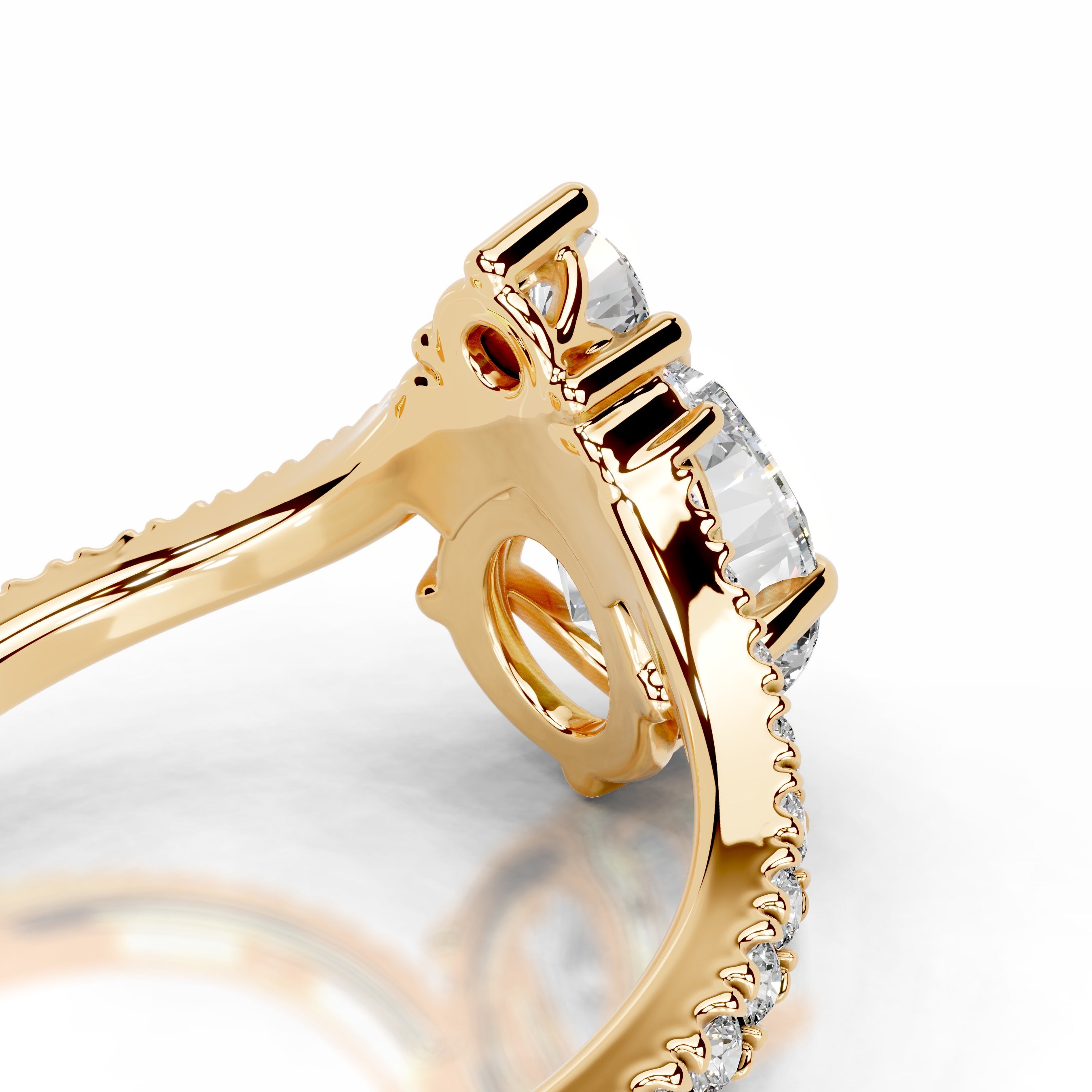Thea Diamond Engagement Ring - 18K Yellow Gold、mySite、hinf8tx79
