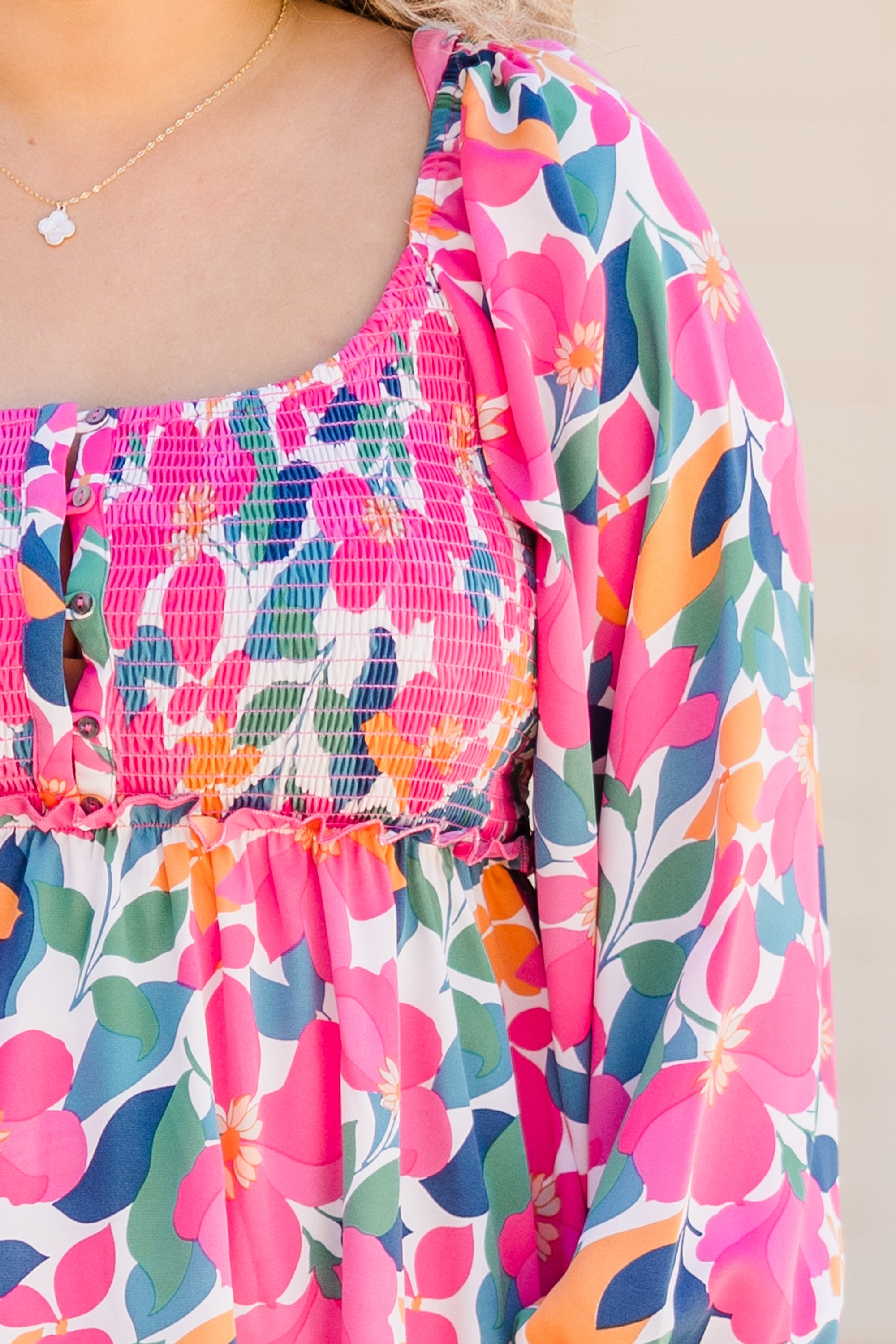  Meadow Melody Dress, Pink Multi、mySite、justintrudeaud