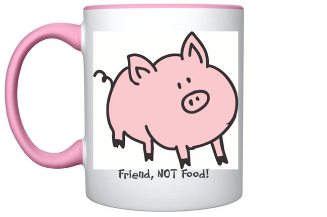 Rooterville Fat Pink Piggy Oink! Mug 11oz Color Inside + Handle*、mySite、g9winljtr