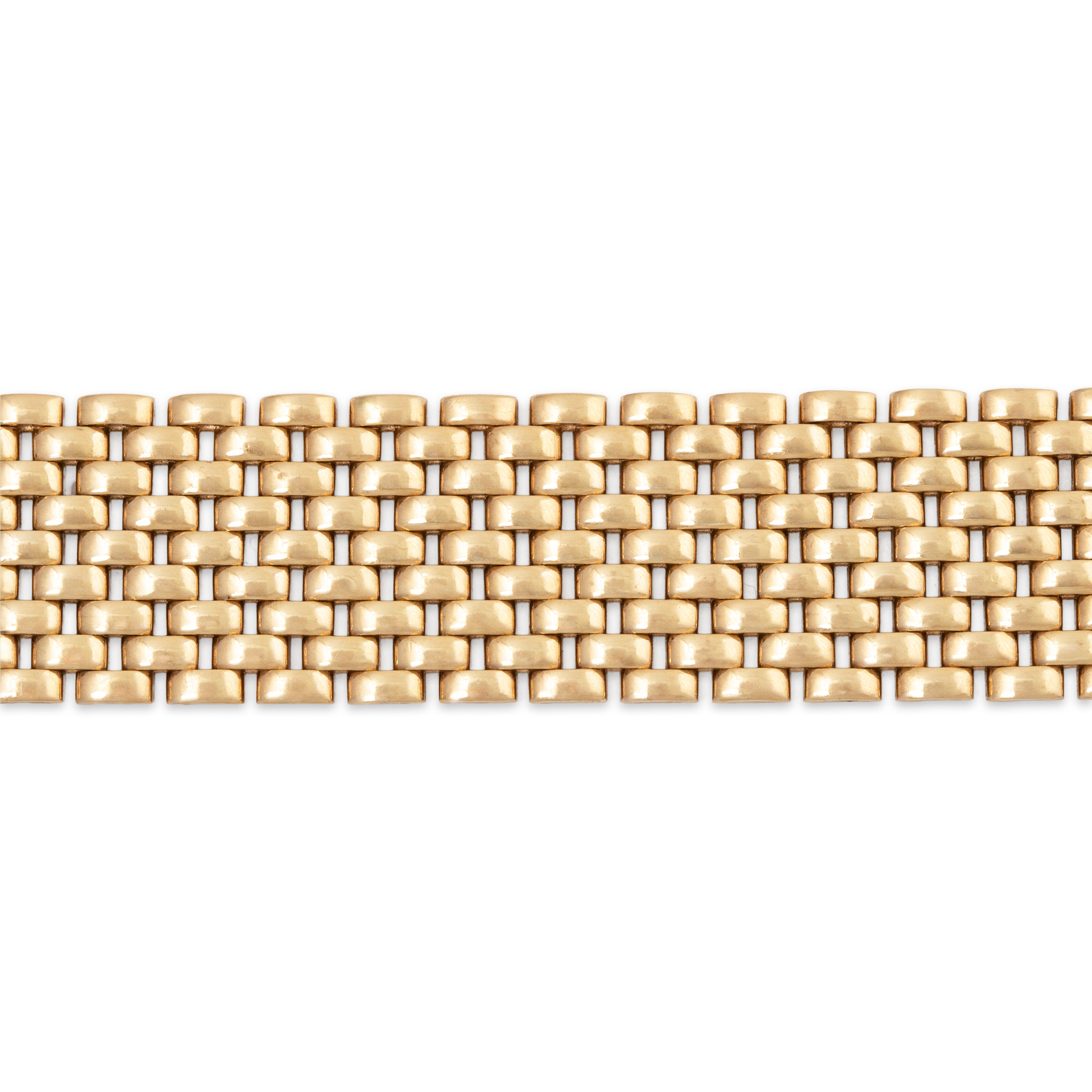 Vintage Italian 14k Yellow Gold Interwoven Mesh Bracelet 7.25、mySite、hinf8tx79