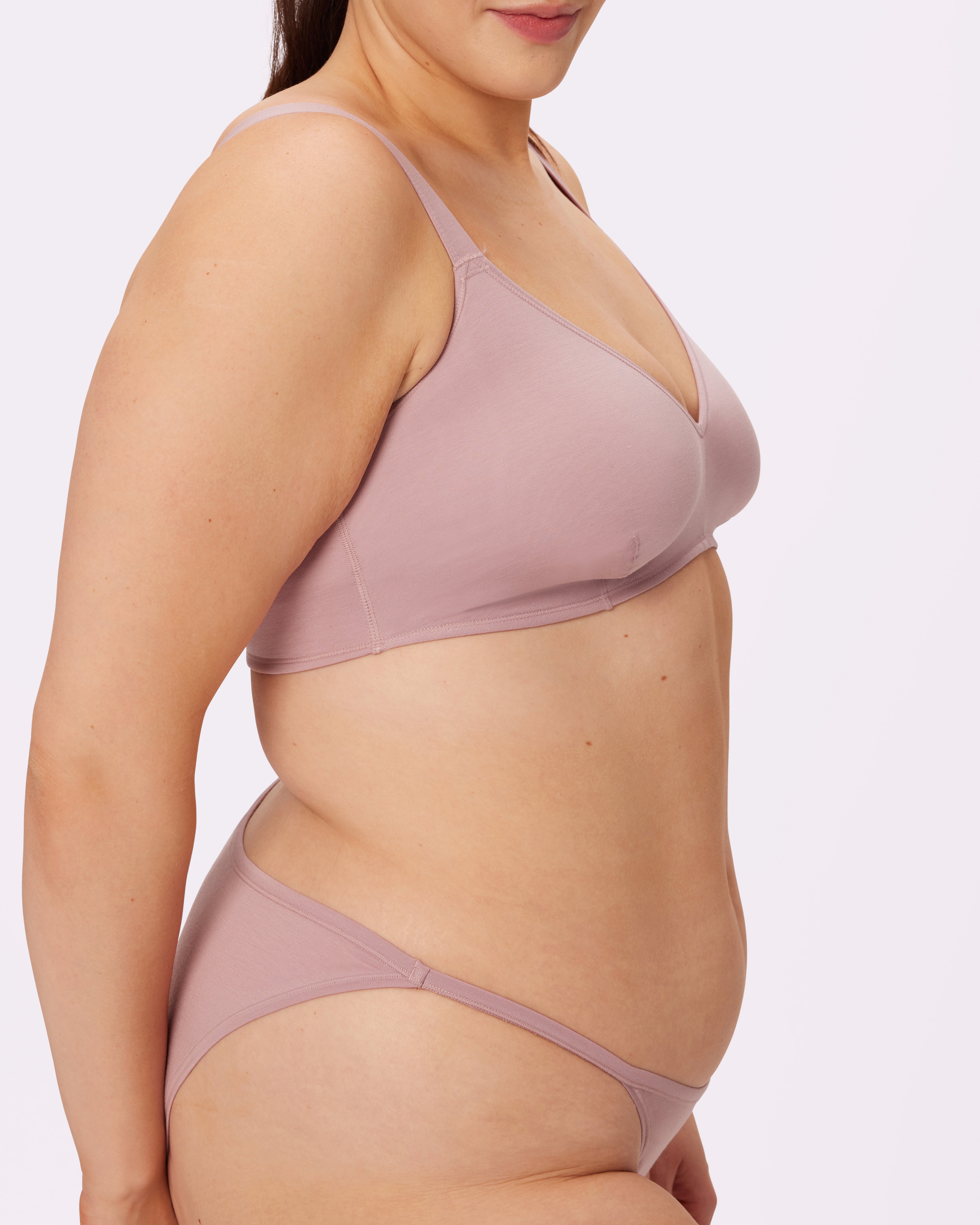 Vintage Soft Triangle Bralette | New:Cotton | Archive (Dusty Rose)、mySite、bengalsvssteelers