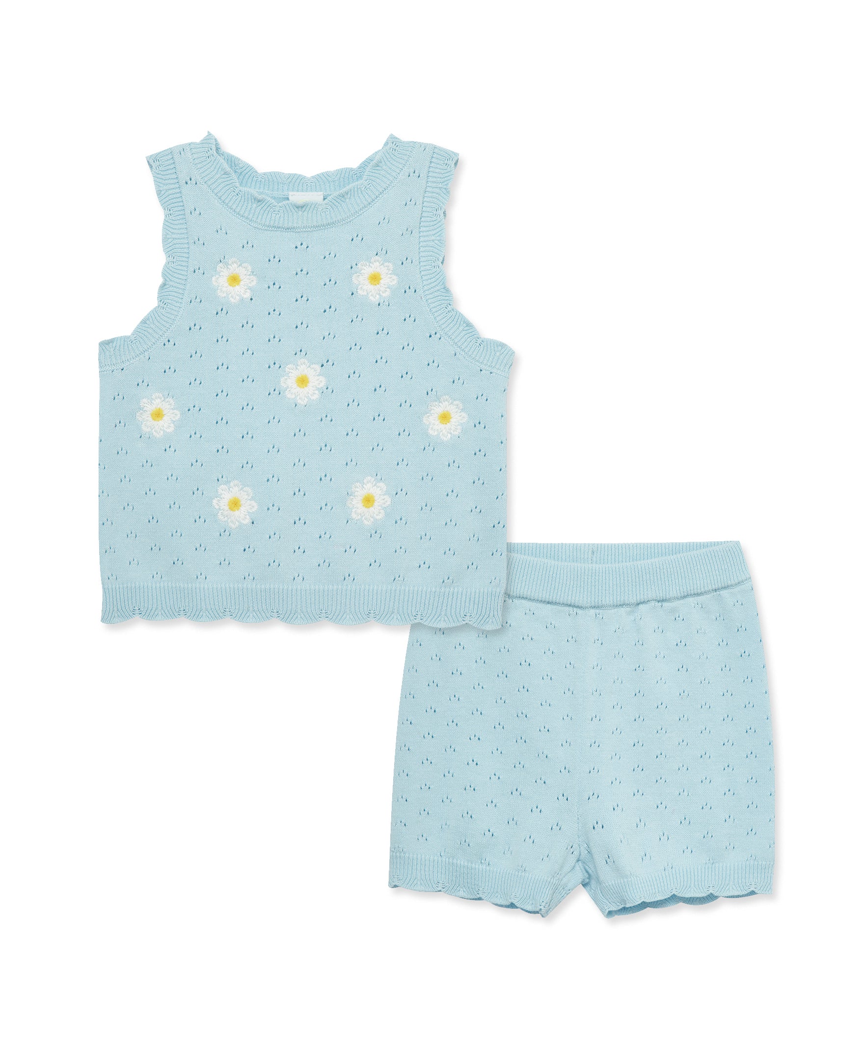  Daisy Pointelle Knit Short Set (2T-4T)、mySite、layawaytickets