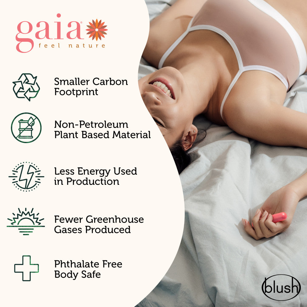 Gaia® By Blush | Eco Bullet: Plant-Based 4 Smooth Waterproof Bullet Vibrator in Pink - Made from Sustainable BioFeel™、mySite、bottomscart