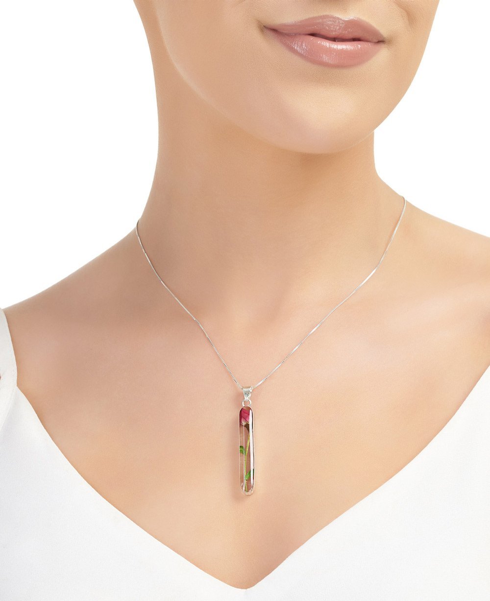 Rose Stem Sterling Silver Necklace、mySite、topwebapps