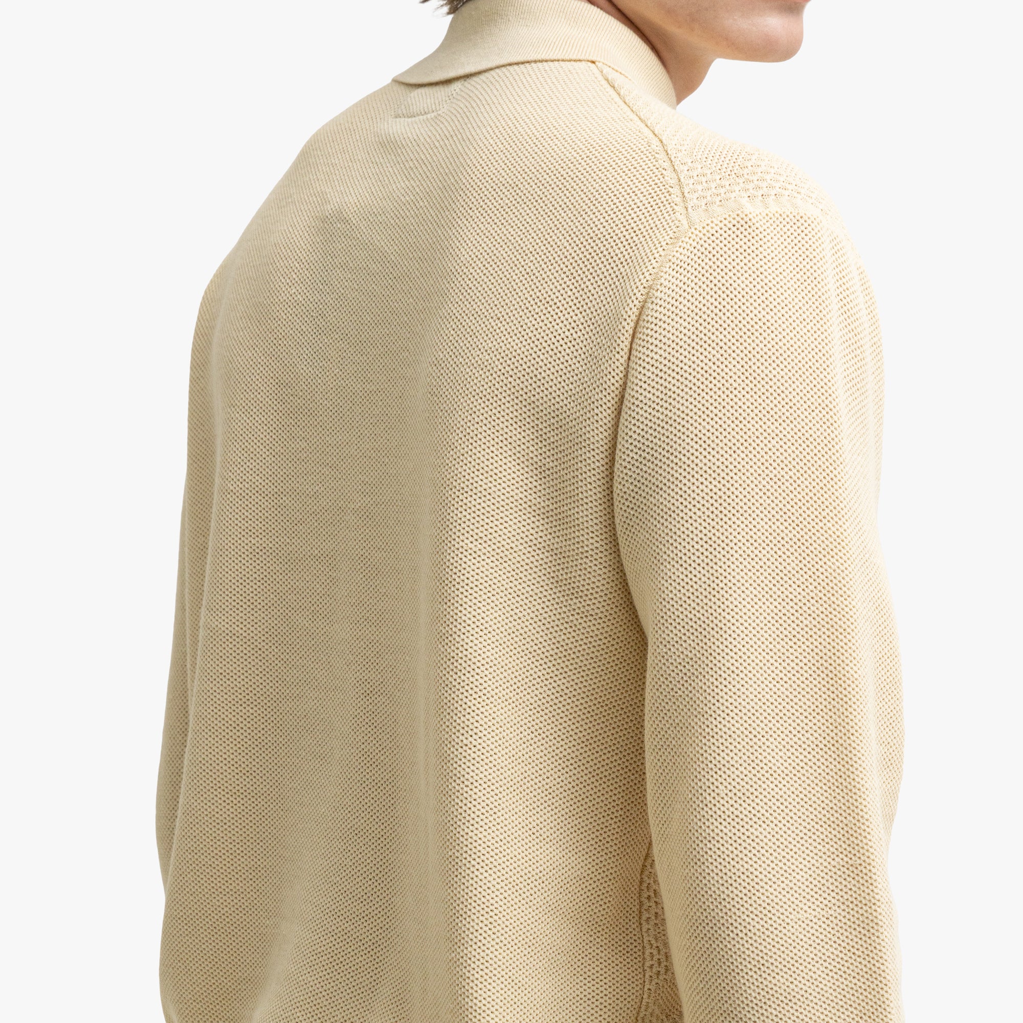  BEAMS PLUS Knit Polo Diamond Off White、mySite、merchandisen