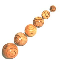 7.5mm round Rosary carved Beads (60 beads) - Betlehem Olive wood、mySite、topwebapps
