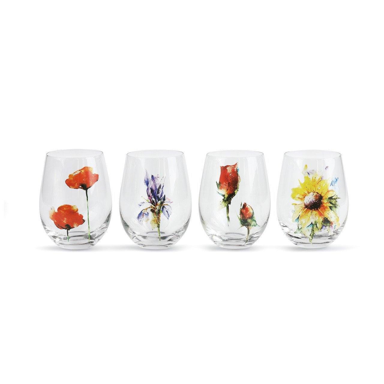 Stemless Wine Glasses-Glorious Nature and Horse Inspired Artwork *、mySite、g9winljtr