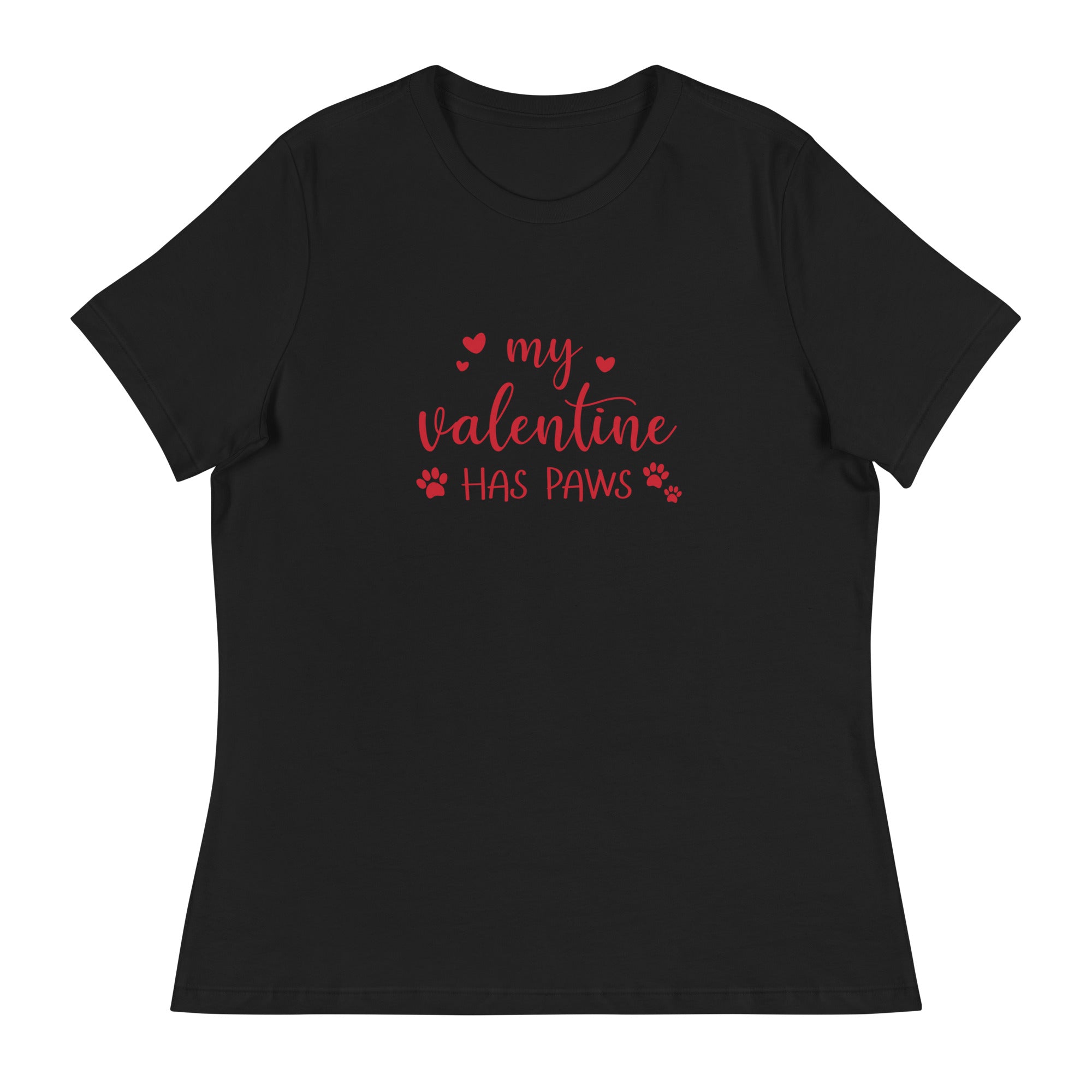 My Valentine Has Paws Women's Relaxed T-Shirt、mySite、camillekostekn
