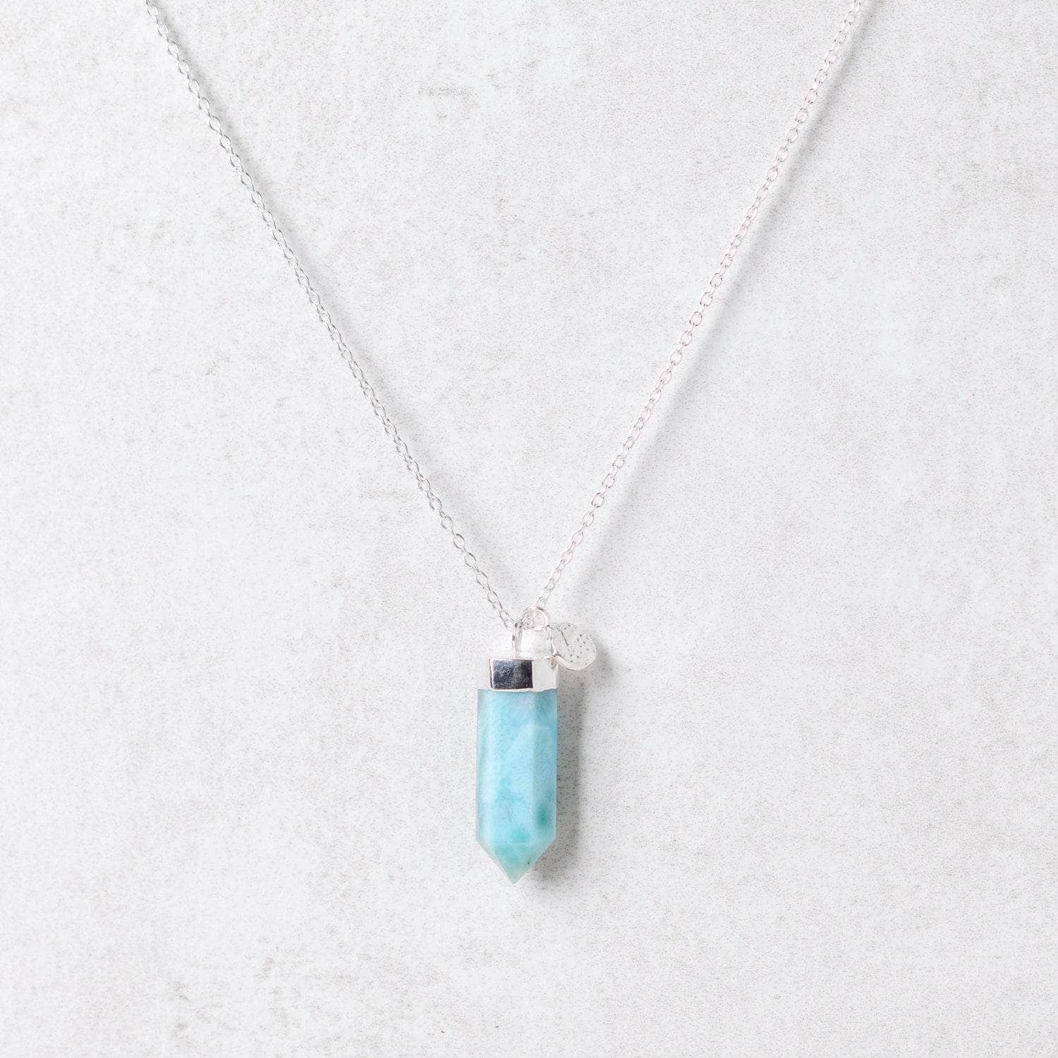 Rare Genuine Larimar Crystal Point Necklace、mySite、hinf8tx79