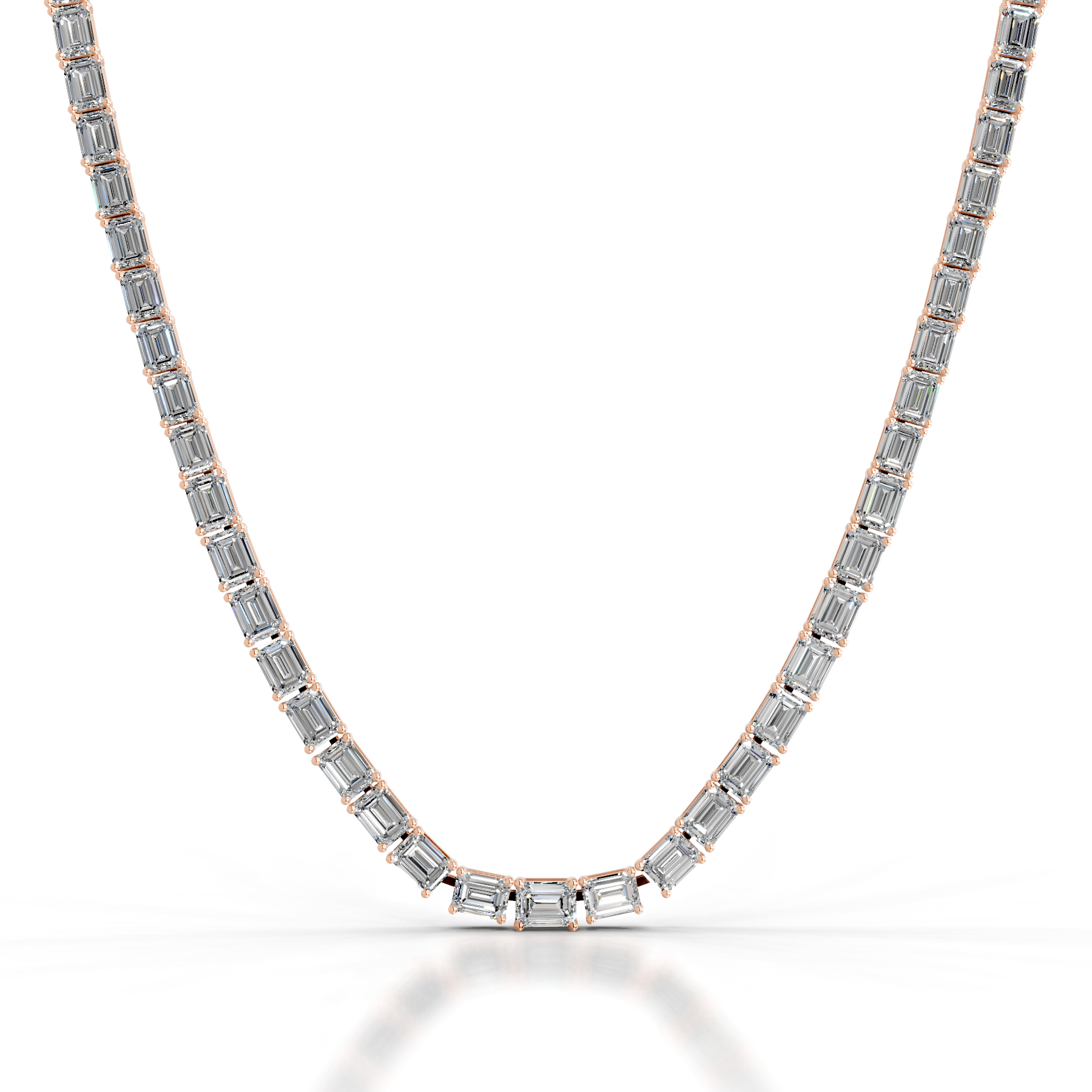 Athena Diamond Tennis Collier (15 Carat) -14K Rose Gold、mySite、hinf8tx79