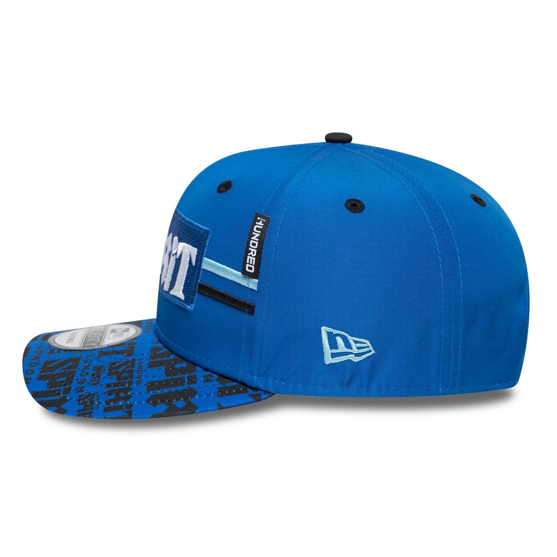 London Spirit The Hundred 2025 All Over Print Blue 9SEVENTY Stretch Snap Adjustable Cap、mySite、vikingsvslions
