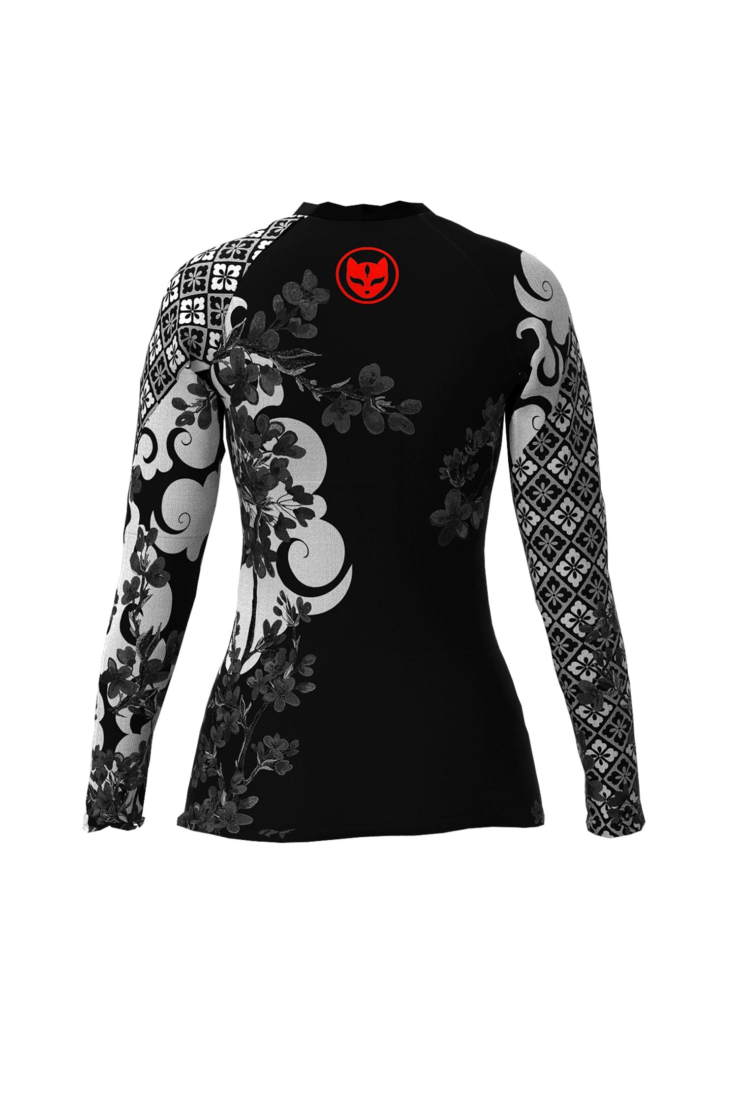 Women's Cherry Blossom Ranked Jiu Jitsu Rashguard - Long Sleeve、mySite、gigharbornorthrealestate