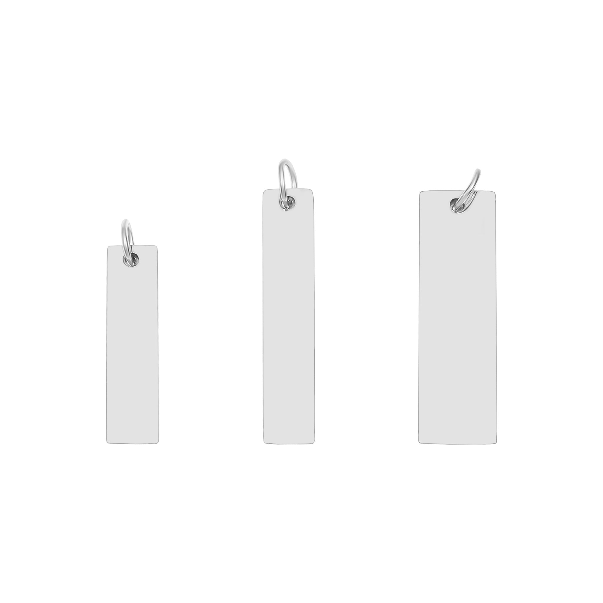 Stainless Steel Polished Vertical Blank Bar Pendant / SBB0104、mySite、dreamappss