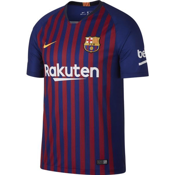 Nike Kids FC Barcelona 18/19 Home Jersey Deep Royal/University Gold、mySite、noshort