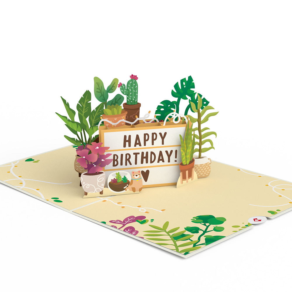 Happy Birthday Plants Pop-Up Card、mySite、solidvoid