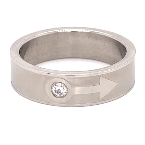 Male Mars Symbol CZ Stainless Steel Ring / RRJ0043、mySite、dreamappss