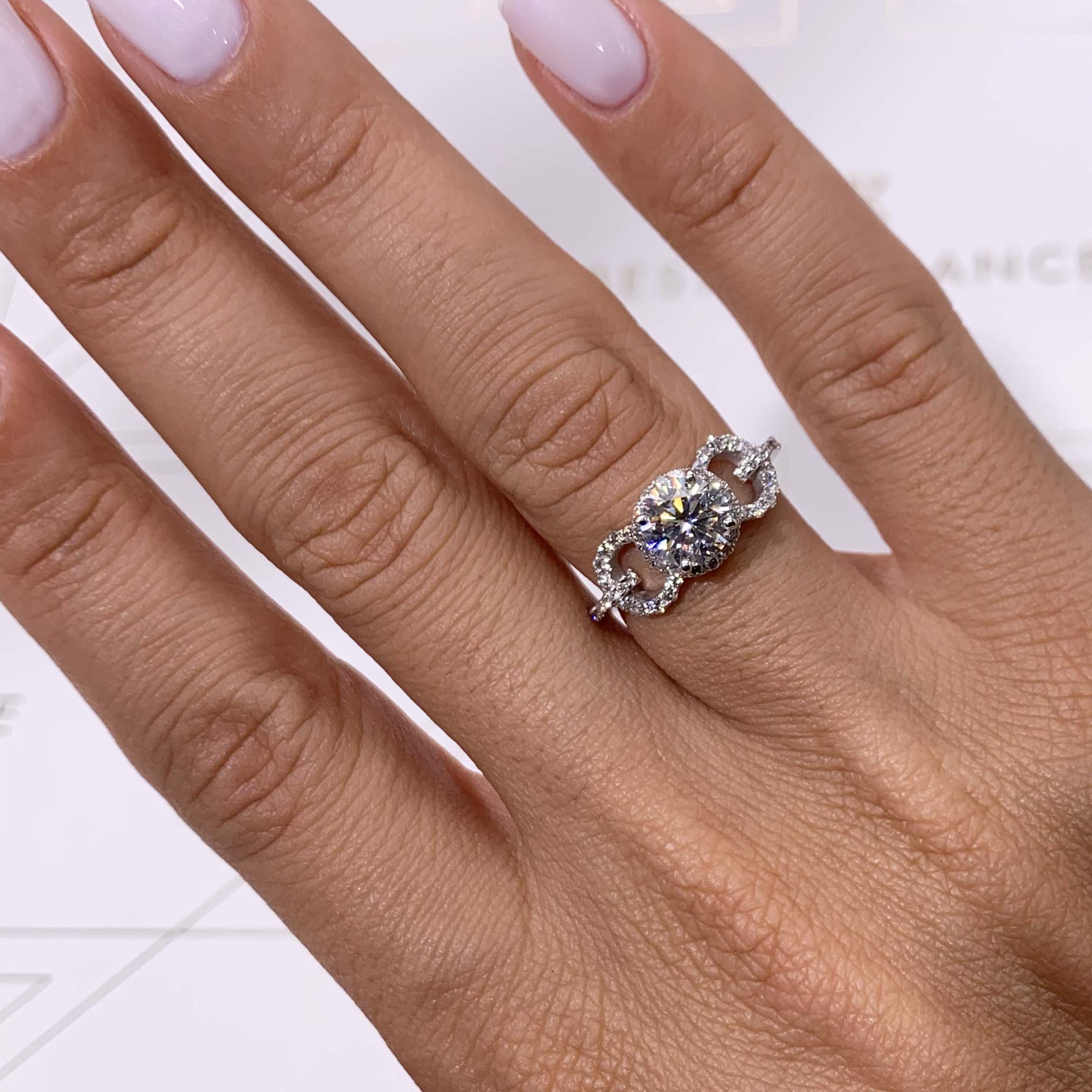 Elize Moissanite & Diamond Ring -Platinum、mySite、hinf8tx79