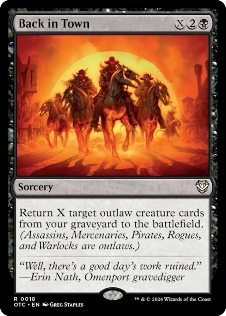 Back in Town Outlaws of Thunder Junction Commander、mySite、waistdrama