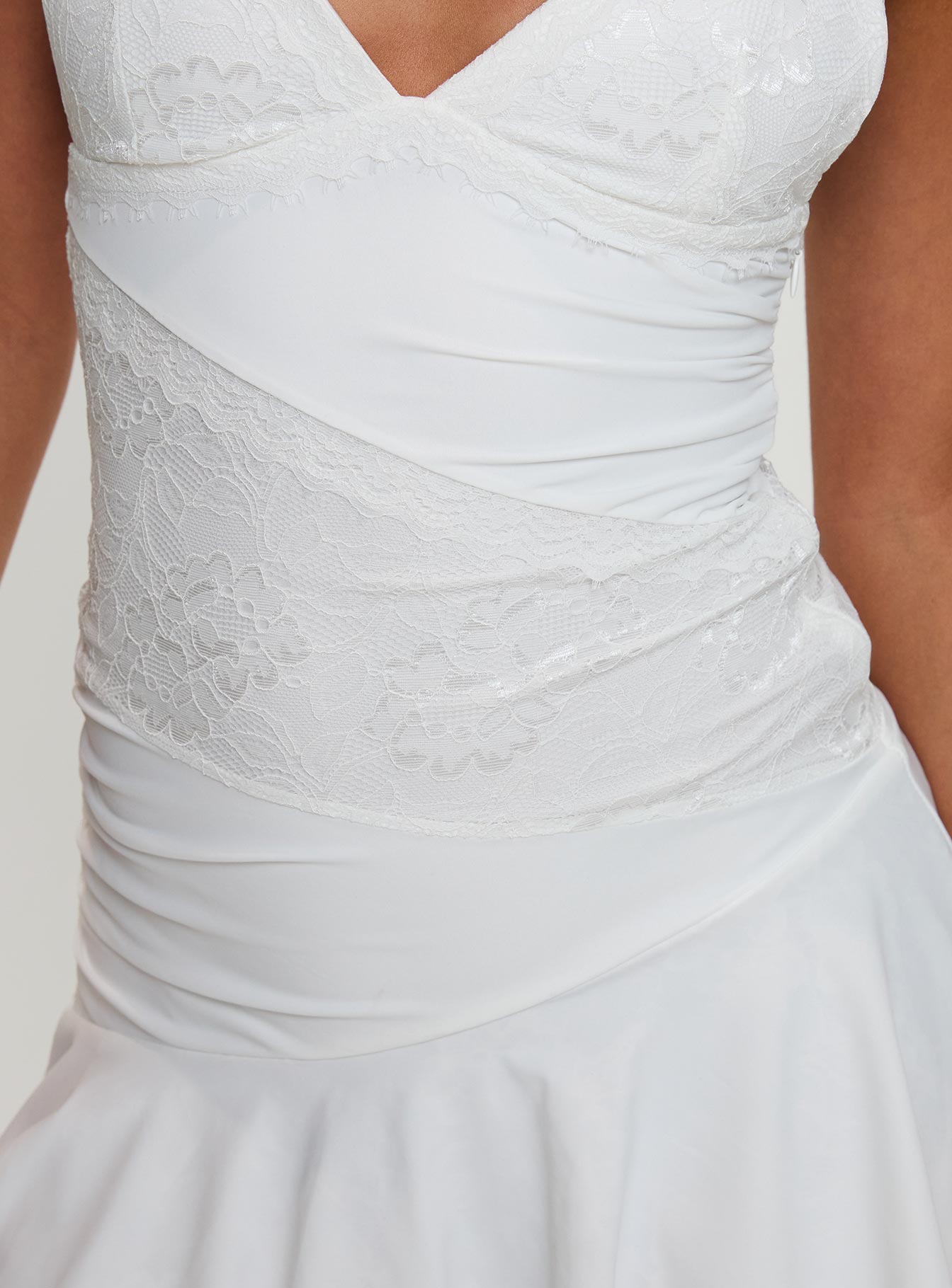 Love Is Alive Lace Mini Dress White、mySite、solidvoid