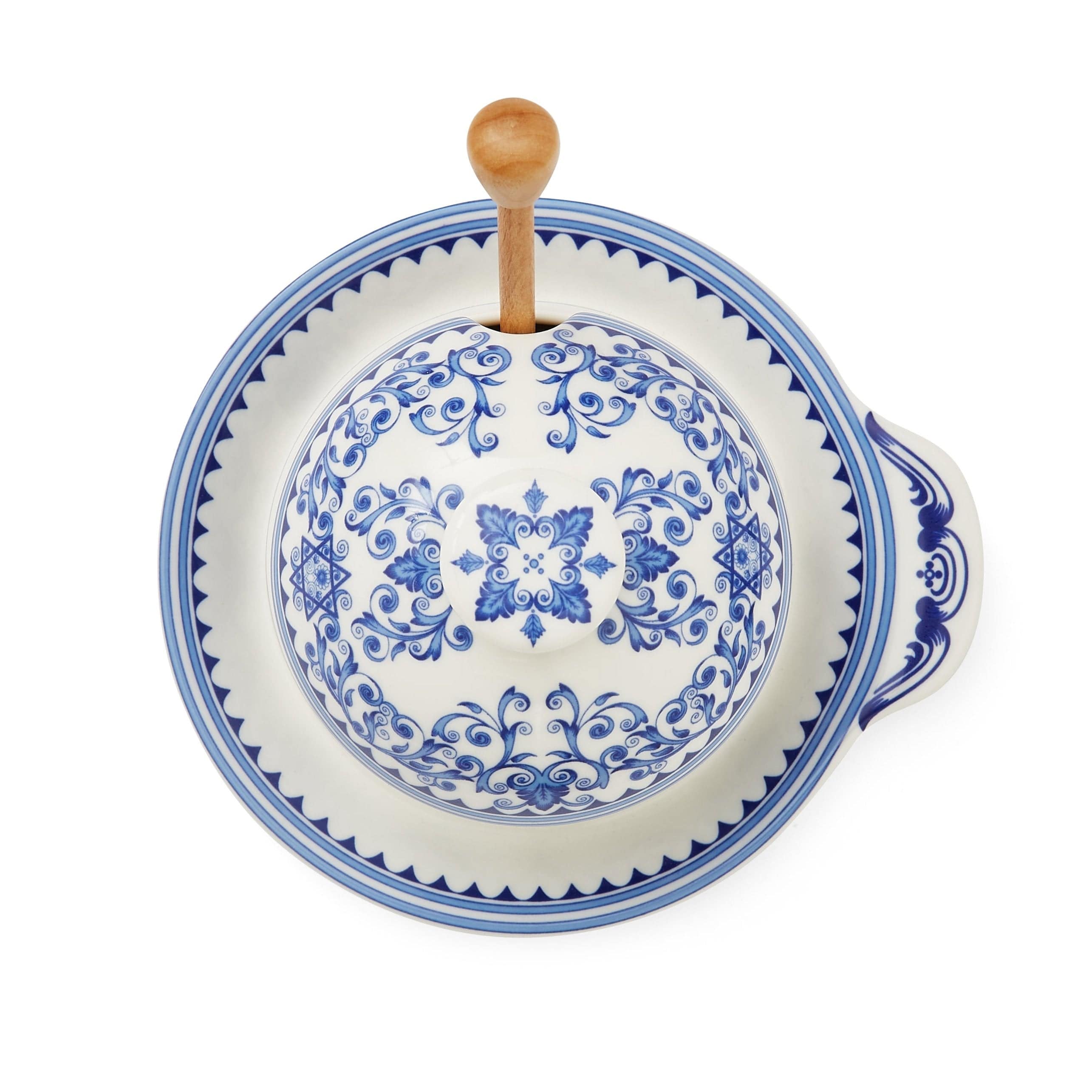 Spode Judaica Honey Pot with Drizzler、mySite、topwebapps