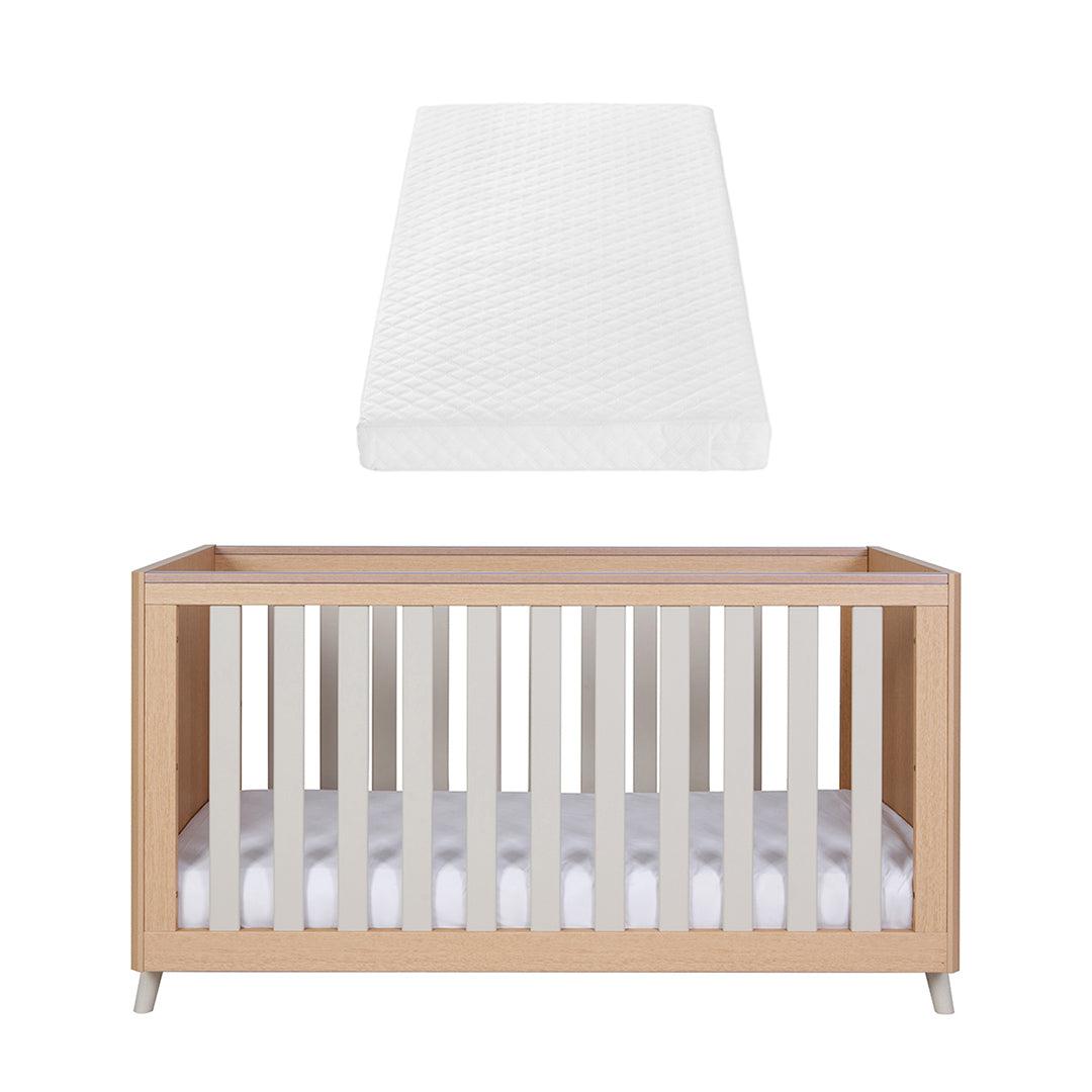  Tutti Bambini Fika Cot Bed - Light Oak/White Sand、mySite、merchandisen
