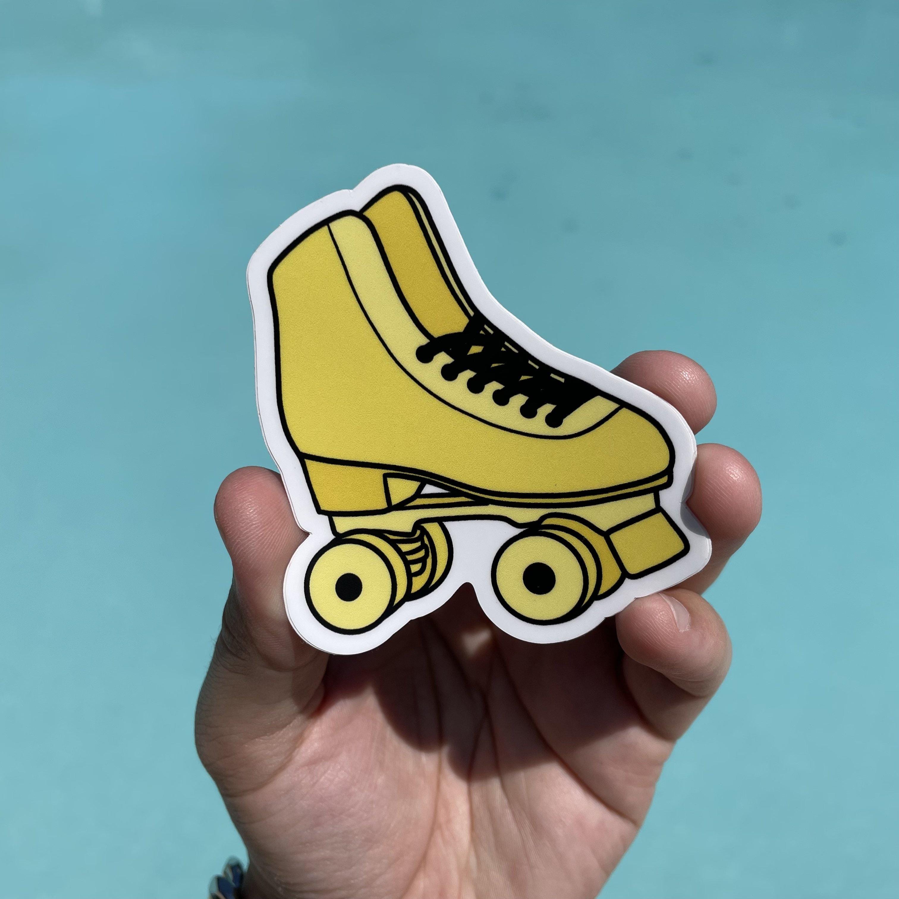  Yellow Roller Skate Aesthetic Sticker、mySite、elrpsem3k