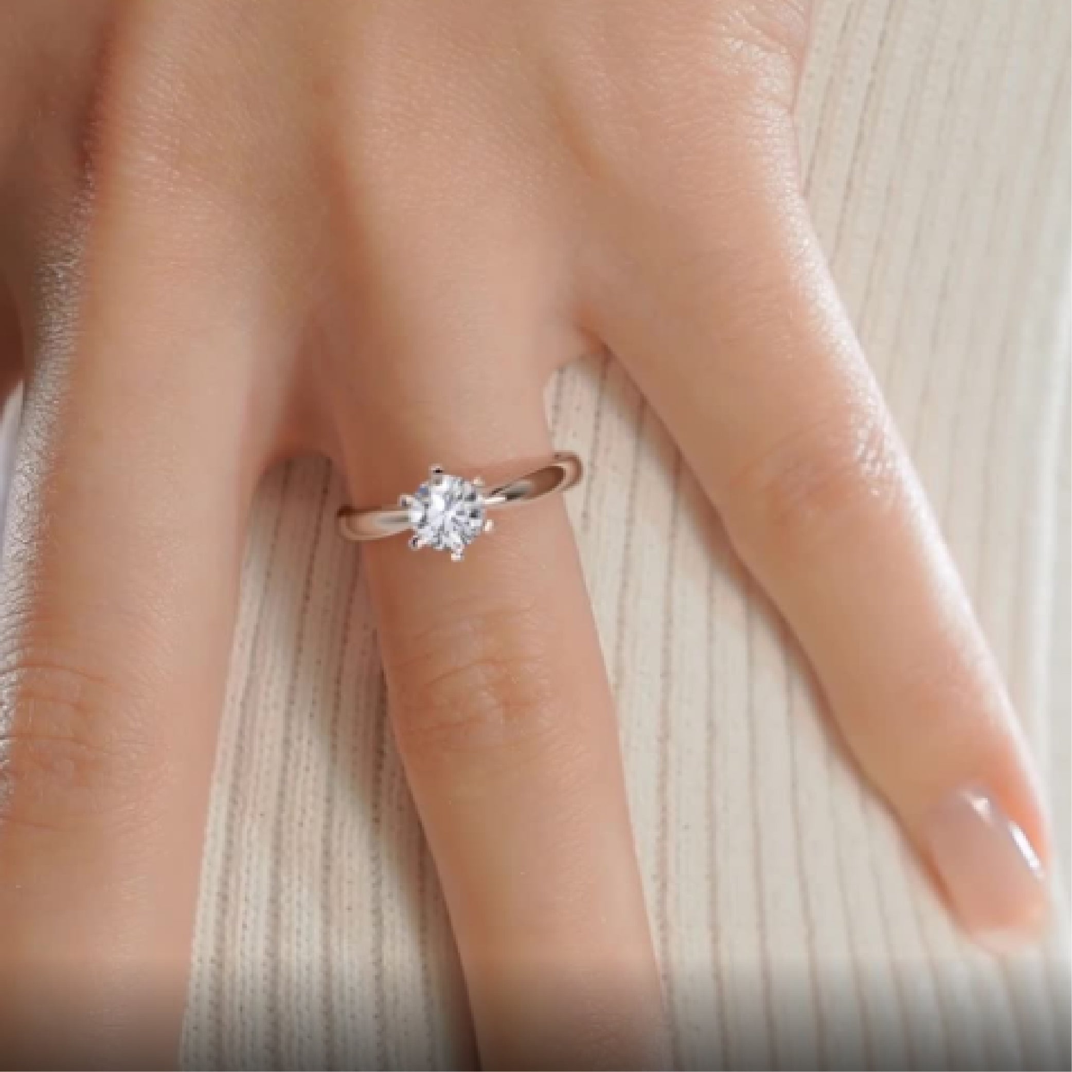 Diana Lab Grown Diamond Ring -14K Rose Gold、mySite、hinf8tx79