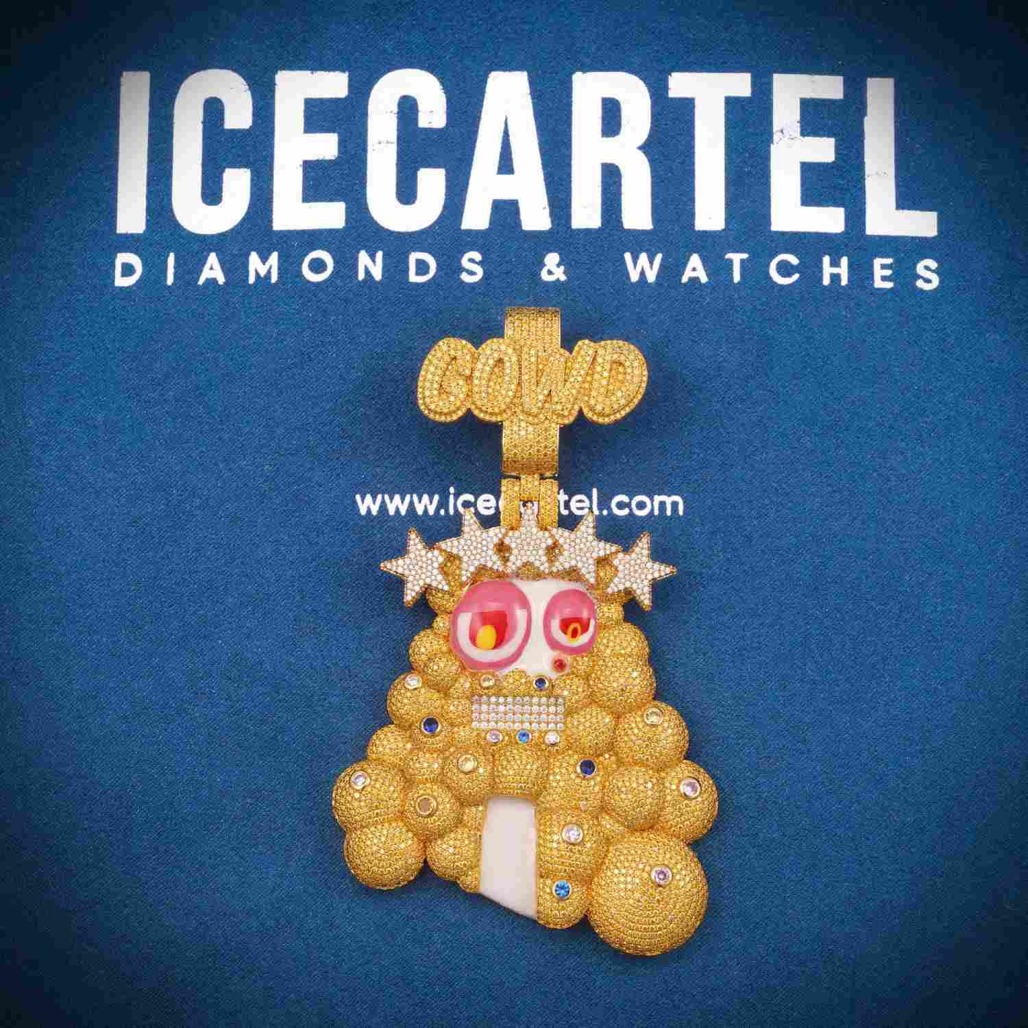 Custom Moissanite 3D Cartoon Pendant 14K Gold、mySite、hinf8tx79