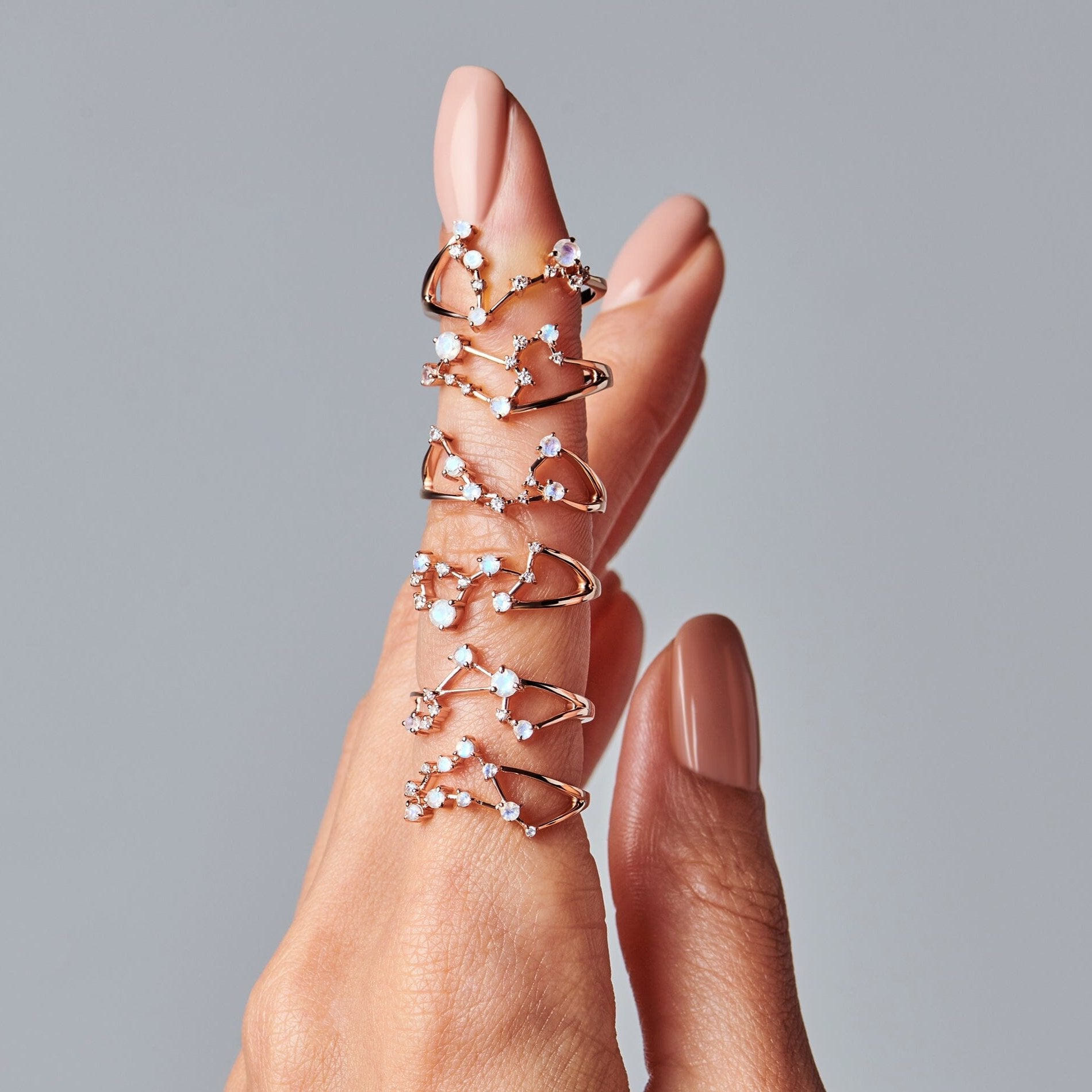 Moonstone Ring - Scorpio Zodiac Constellation、mySite、hinf8tx79