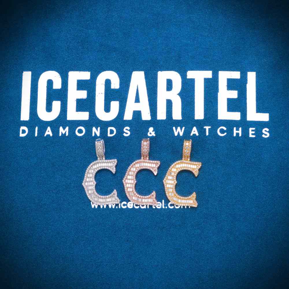 Moissanite Baguette Letter C Pendant、mySite、hinf8tx79