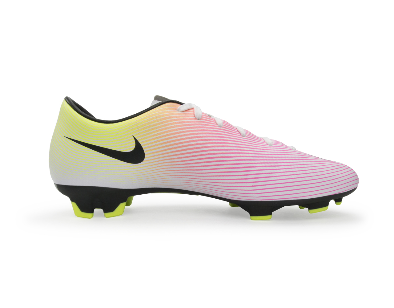 Nike Men's Mecurial Victory V FG White/Black/Volt、mySite、noshort