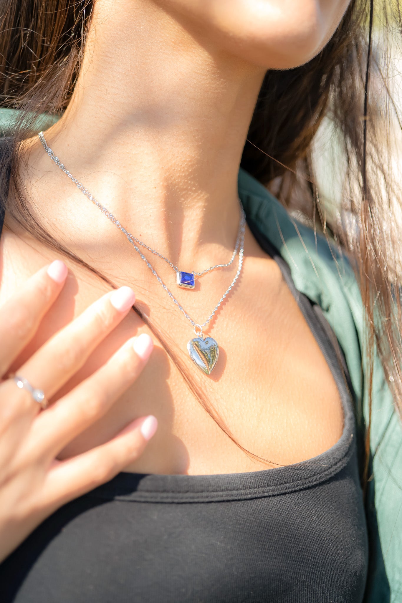 Stainless Steel Emerald Birthstone Connector Charm / PDL0262、mySite、dreamappss