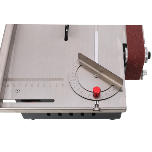 Mini Table Saw,Belt Sander, stainless steel top,4pcs Blades,10pcs Sanding Blet,7 Gear Adjustable 0-90° Angle, Available for Wood/PCB/Acrylic/Plastic,DIY Model Crafts Cutting Tool、、eastwooduniform